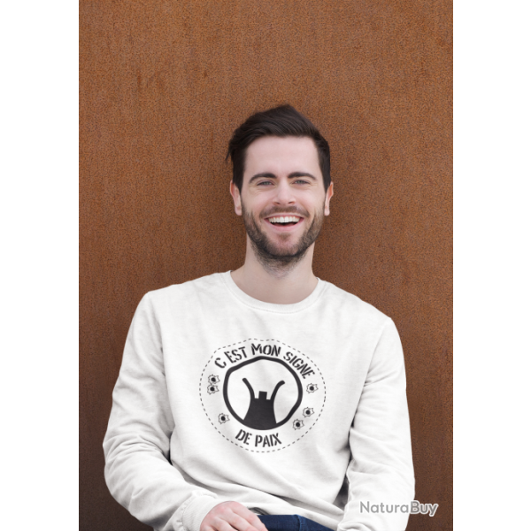 Sweat Humour C est mon signe de paix