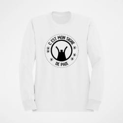 Sweat Humour C est mon signe de paix Blanc