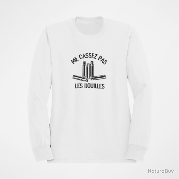 Sweat Humour Ne me casses pas les douilles Blanc