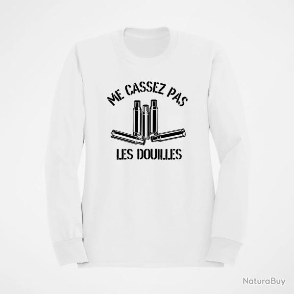 Sweat Humour Ne me casses pas les douilles Blanc