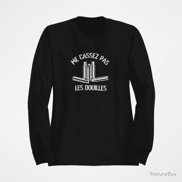 Sweat Humour Ne me casses pas les douilles Noir
