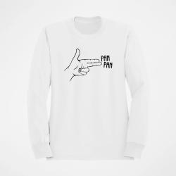 Sweat Humour Pan Pan Blanc