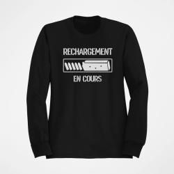 Sweat Humour Rechargement en cours Noir