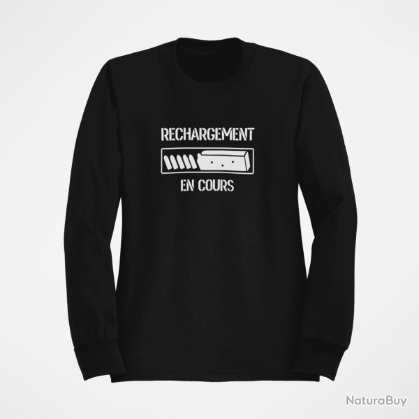 Sweat Humour Rechargement en cours Noir