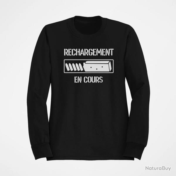 Sweat Humour Rechargement en cours Noir
