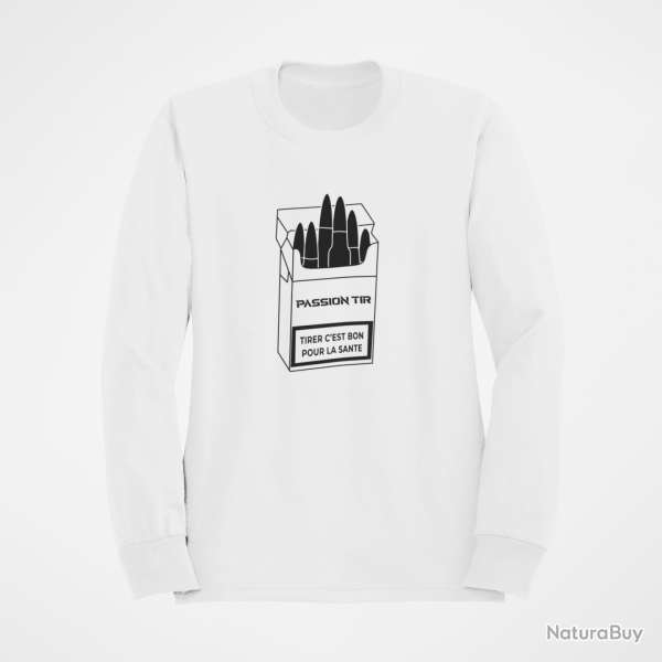 Sweat Humour Tirer c est bon pour la sant� Blanc