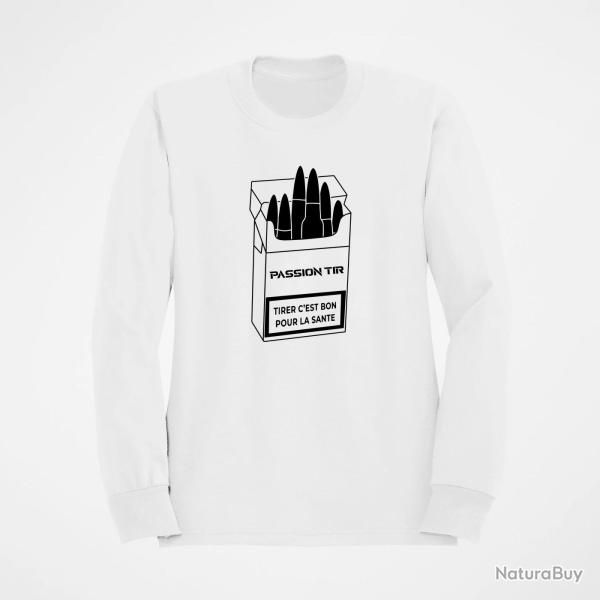 Sweat Humour Tirer c est bon pour la sant� Blanc