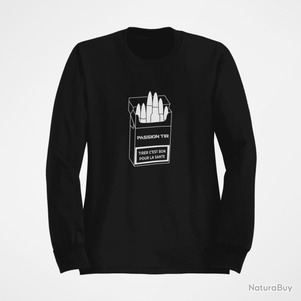 Sweat Humour Tirer c est bon pour la sant� Noir