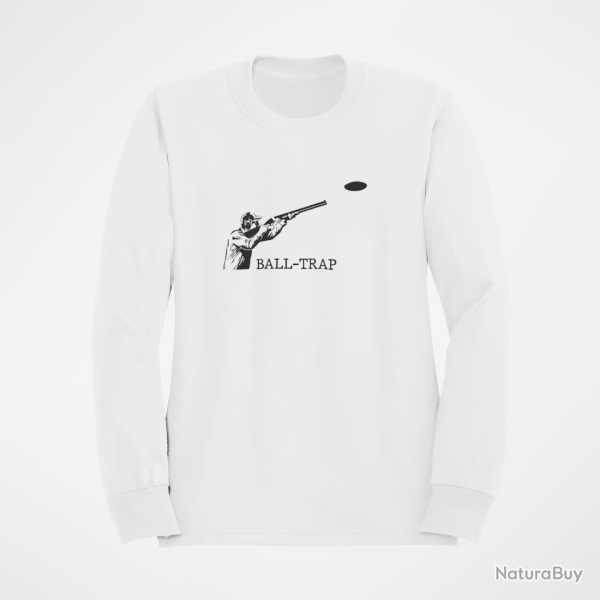 Sweat Tir Sportif Ball Trap Blanc