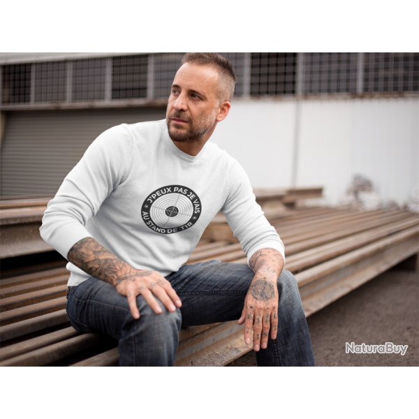 Sweat Tir Sportif Je peux pas je vais au stand de tir