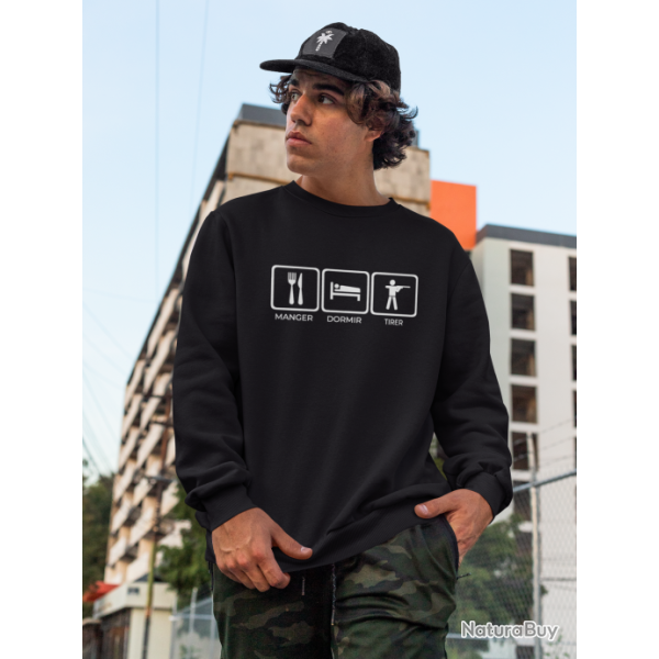 Sweat Tir Sportif Manger Dormir Tirer
