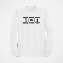 Sweat Tir Sportif Manger Dormir Tirer Blanc