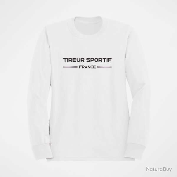 Sweat Tir Sportif Tireur France Blanc