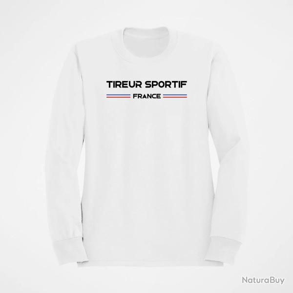 Sweat Tir Sportif Tireur France Blanc