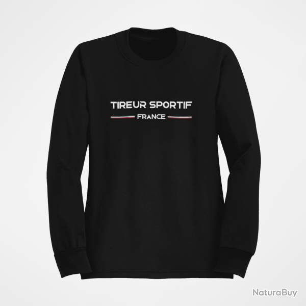 Sweat Tir Sportif Tireur France Noir