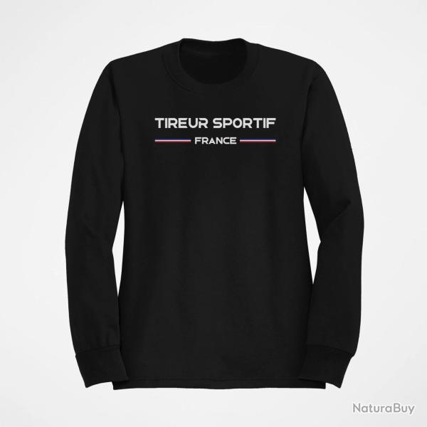 Sweat Tir Sportif Tireur France Noir