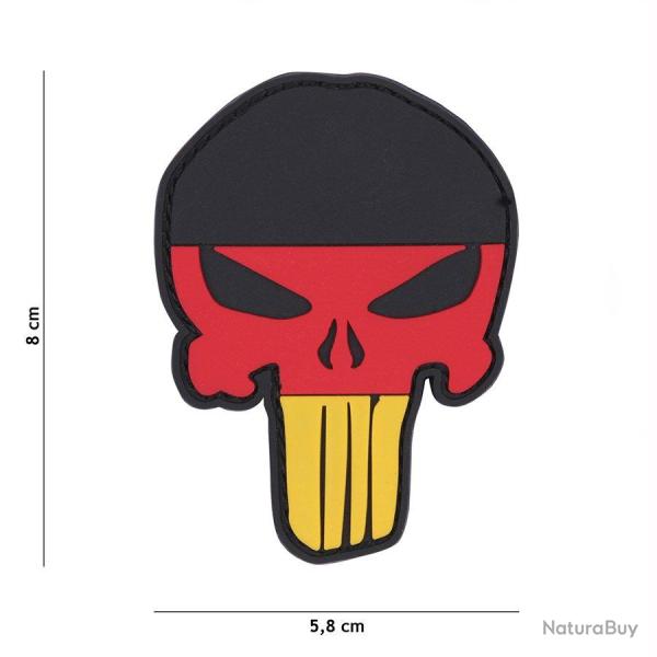Patch 3D PVC Punisher Skull Allemagne (101 Inc)