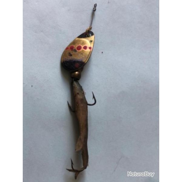 1 cuill�re Rudipech pubelle or 6 gr p�che carnassier occasion ancien collection