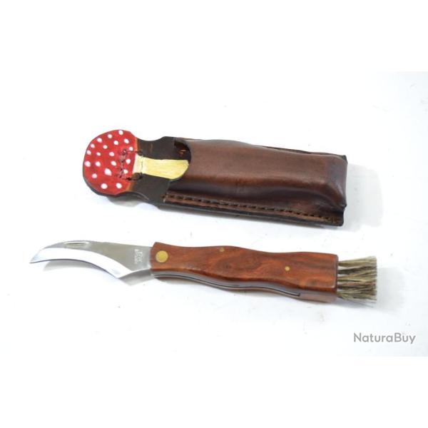 Couteau � champignon avec �tui cuir