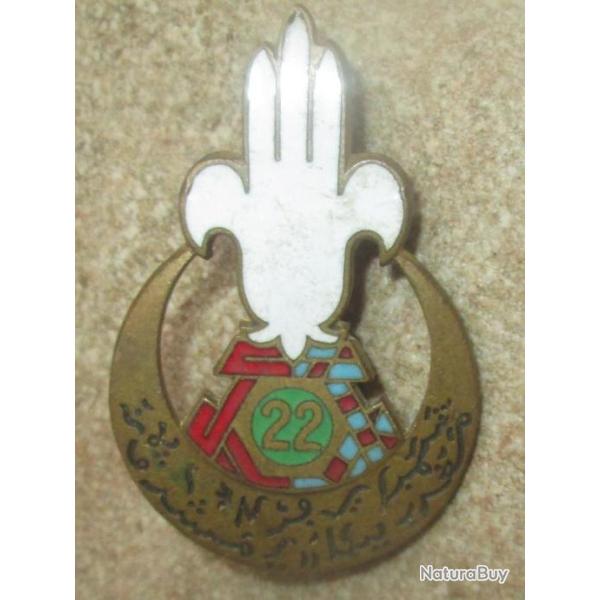 22 Rgiment de Tirailleurs Algriens, dos lisse