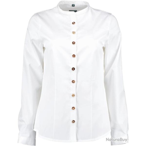 Chemisier � col montant Couleur blanc