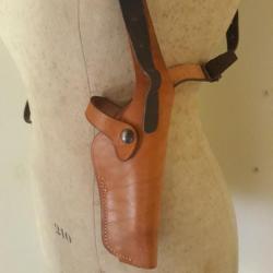 Holster  d'epaule cuir pleine fleur