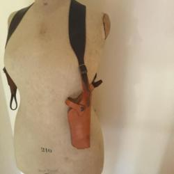 Holster  d'epaule cuir pleine fleur