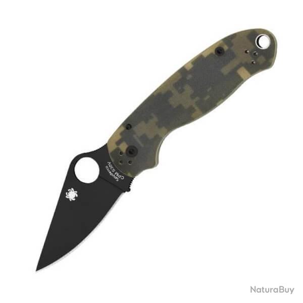 couteau de poche Spyderco Para 3 noir camo
