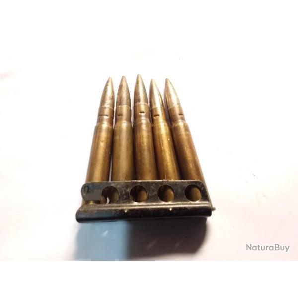 CLIP  britannique  LEE ENFIELD ORIGINE  ET NON COPIE 5 COUPS AVEC MUNITIONS D ORIGINE MEME LOT