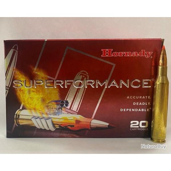 20 CARTOUCHES HORNADY SUPERFORMANCE SST 117GR CALIBRE 25-06REM