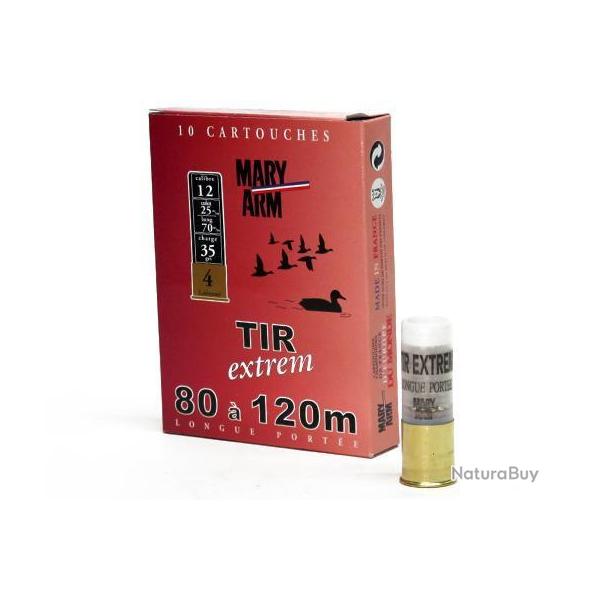 10 CARTOUCHES MARY ARM TIR EXTREM PLOMB 4 CALIBRE 12