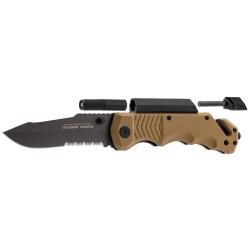Couteau pliant tactique / survie-K25 Tan