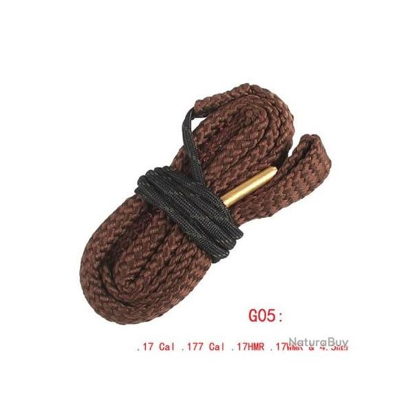 Cordon nettoyage arme calibre 17 / 177 / 17HMR / 17WMR / 4.5mm - LIVRAISON OFFERTE