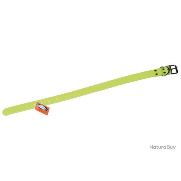 COLLIER JANUEL BIOTHANE BIOGOLD JAUNE LONG 55 CM LARG 25 MM