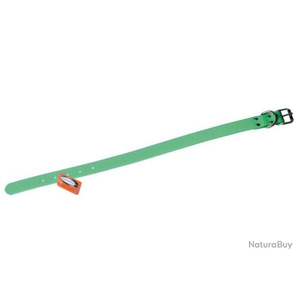 COLLIER JANUEL BIOTHANE BIOGOLD VERT LONG 55 CM LARG 25 MM