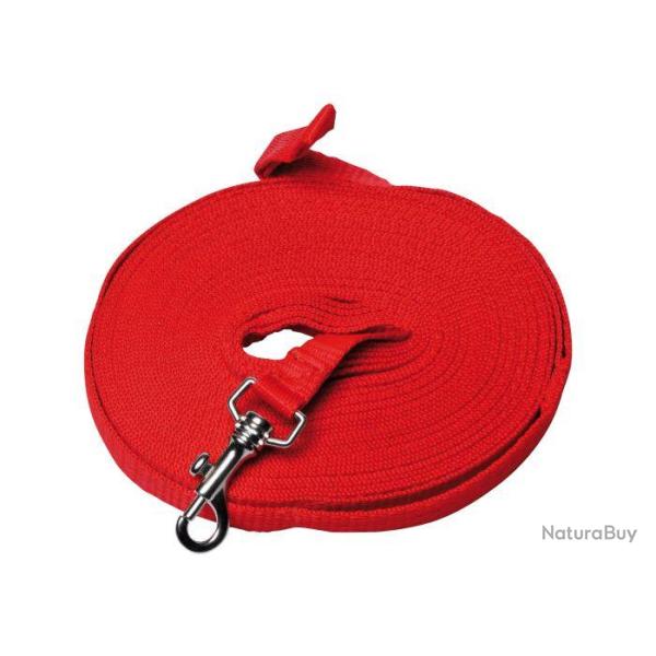 Laisse sangle Januel rouge pour recherche 10m