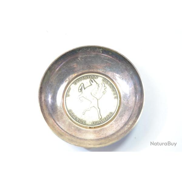 Coupelle mtal argente 5eme Division Blinde France d'abord. 5 DB mtal argent