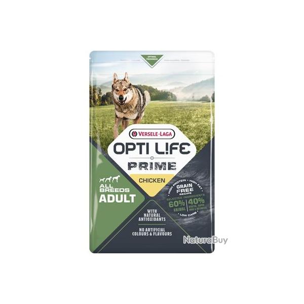 OPTILIFE PRIME ADULT CHICKEN (sans cereales) 12.5KGS
