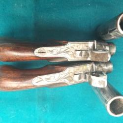 Pistolets &agrave; coffre  &agrave; balle forc&eacute;e d&eacute;tente rentrante.fin 19&egrave; ou d&eacute;but 20&egrave;