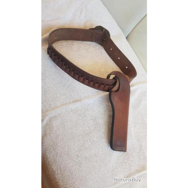 cienturon avec holster cuir
