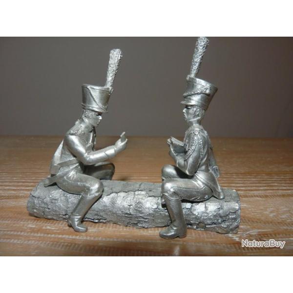 les etains du prince - bivouac soldats joueurs de cartes