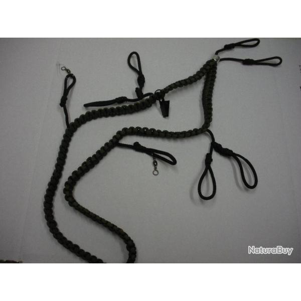 COLLIER PORTE  8   APPEAUX EN CORDE TRESSEE