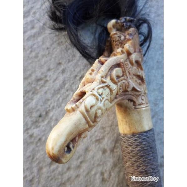 AUTHENTIQUE ET RARE SABRE MANDAU " PANANG ILANG " BORNEO