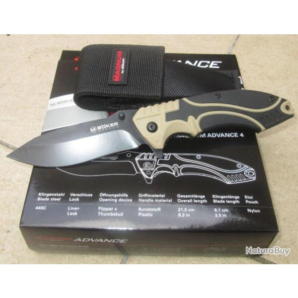 Couteau Boker Magnum Advance 4-Etat neuf avec sa boite,port offert
