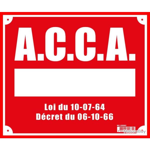 PANNEAU ''A.C.C.A.'' 30 X 25 CM