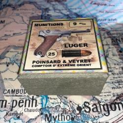 9 mm Parabellum "Luger" (Poinsard & Veyret): Reproduction boite munitions (vide) PV 9548373
