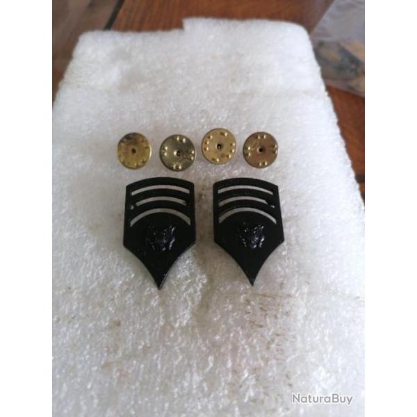 Lot de GRADES M�TAL arm�e us SERGEANT ORIGINAL