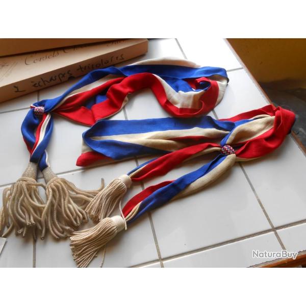 2 ECHARPES   SOUS PREFET JURA 1919/1923