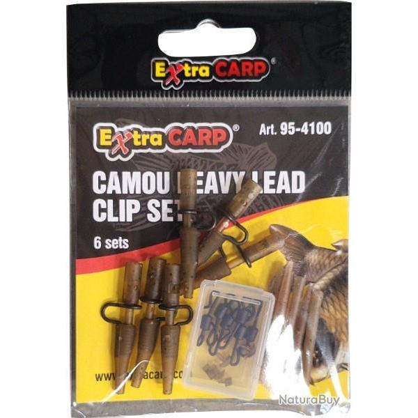 Clip Plomb Extra Carp Heavy Lead Clip Set Camou (par 6)