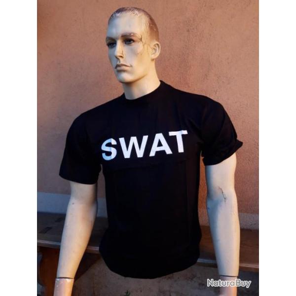 T SHIRT NOIR "SWAT"